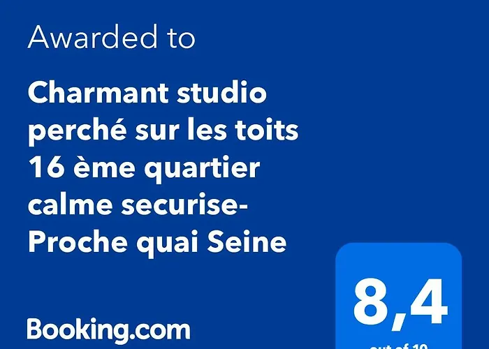 Perche Sur Les Toits, Avec Ascenseur, 16 Eme Quartier Calme Securise- Proche Quai Seine